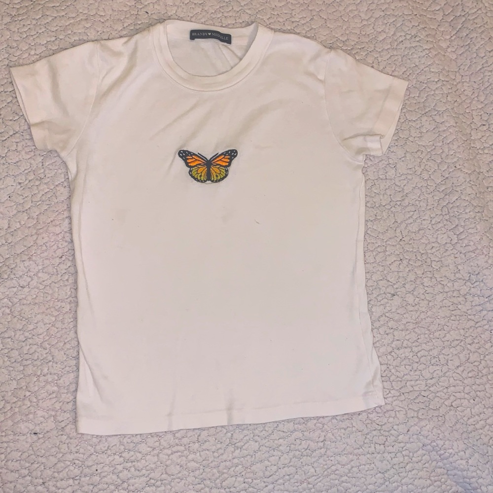 White butterfly vintage Brandy Melville tee